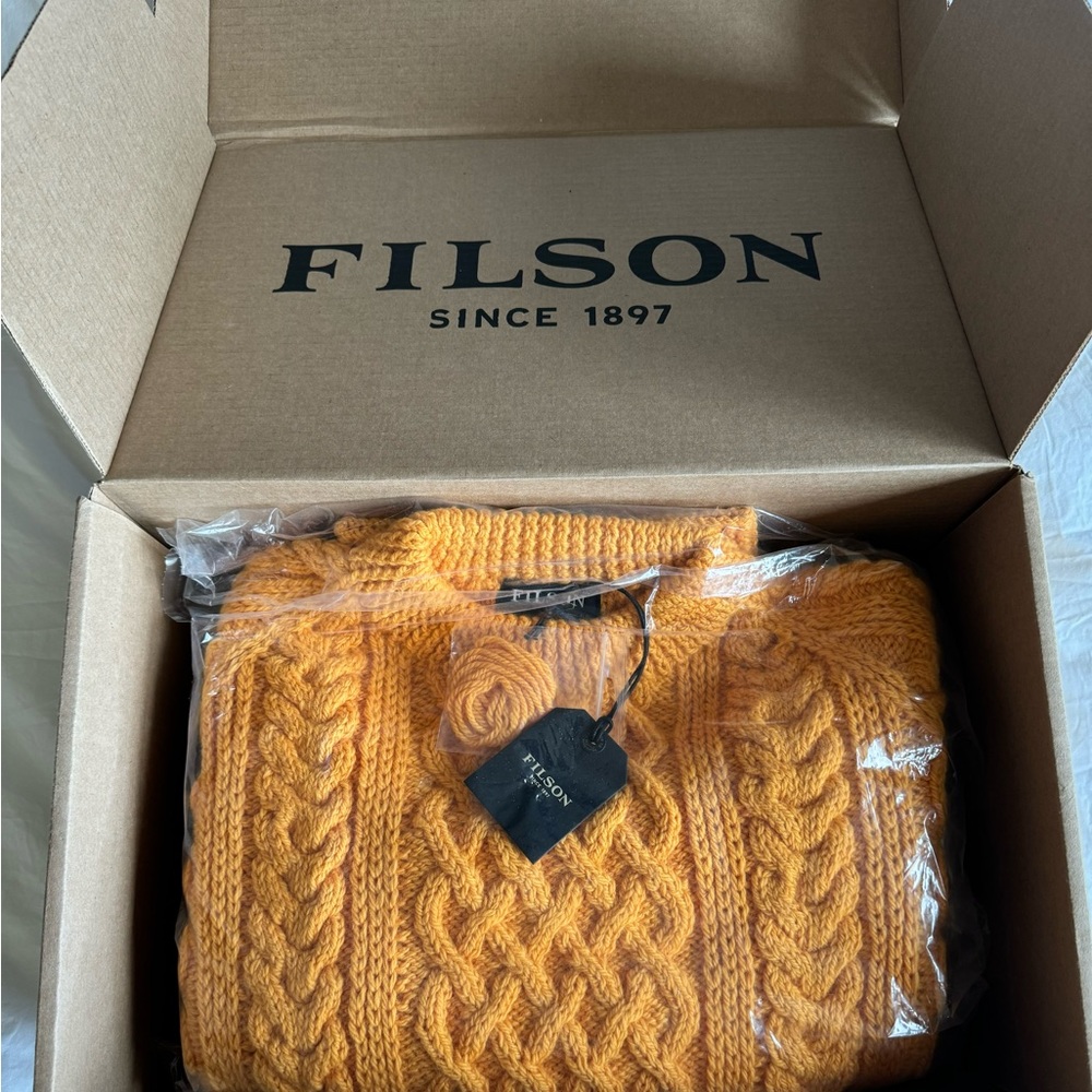 COPY - Filson Wool Fisherman’s Sweater (Yellow Large)